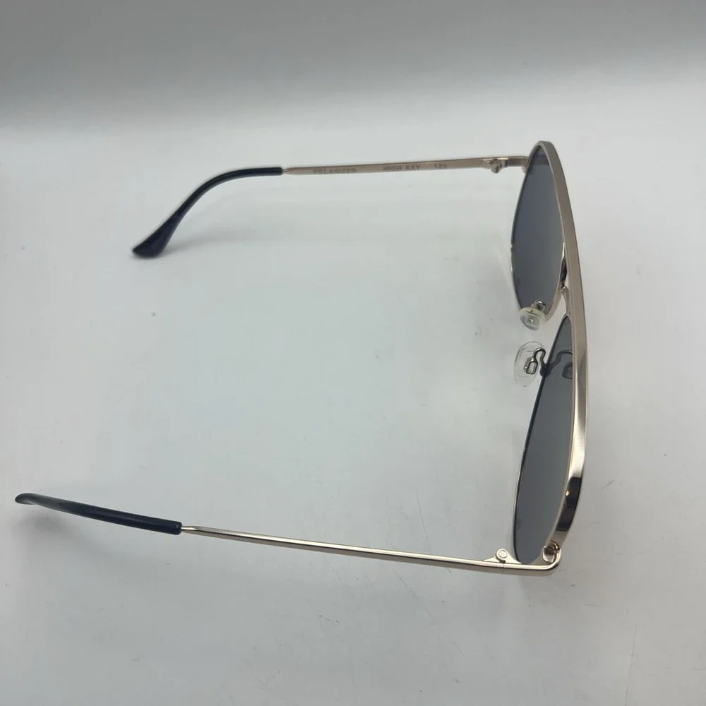 QUAY Australia High Key 126 Polarized Aviator Sunglasses Rose Gold Mirror Lenses